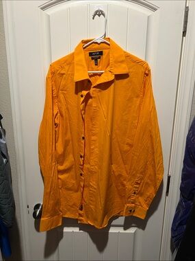 Apt. 9 Men's Bright Orange Long-Sleeve Dress Shirt